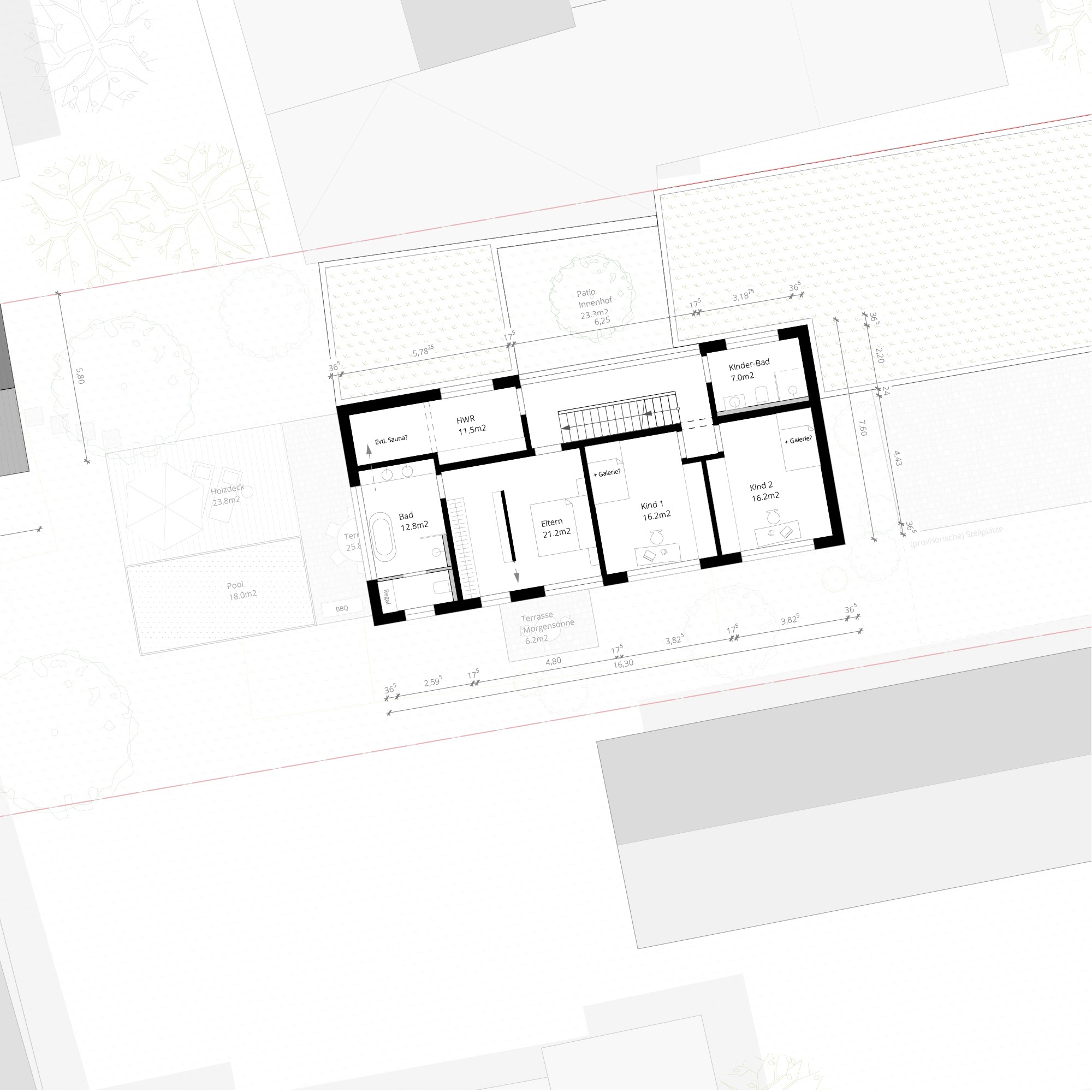 Entwurf C – Grundriss OG